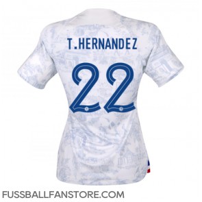 Frankreich Theo Hernandez #22 Replik Auswärtstrikot Damen WM 2022 Kurzarm